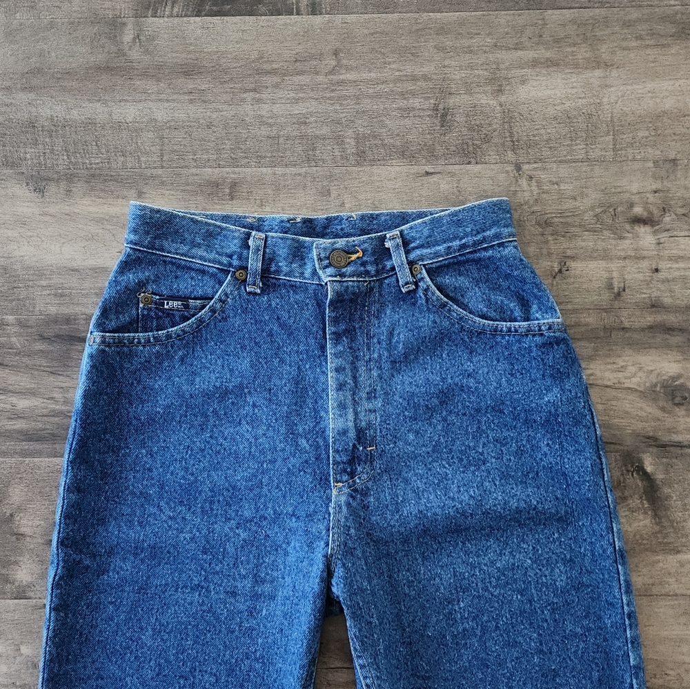 VTG Lee Relaxed Fit Tapered Leg Blue Jeans Women's Size 10 Long NWT - Picture 4 of 16